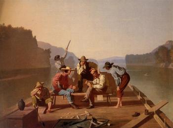 George Caleb Bingham : Raftsmen Playing Cards